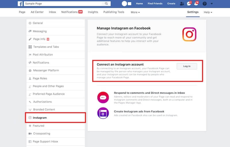 การเชื่อม Facebook และ Instagram เข้ากับระบบโฆษณา